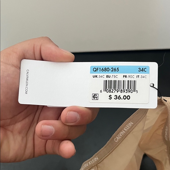 Calvin Klein Beige Sheer Bra - Picture 3 of 5